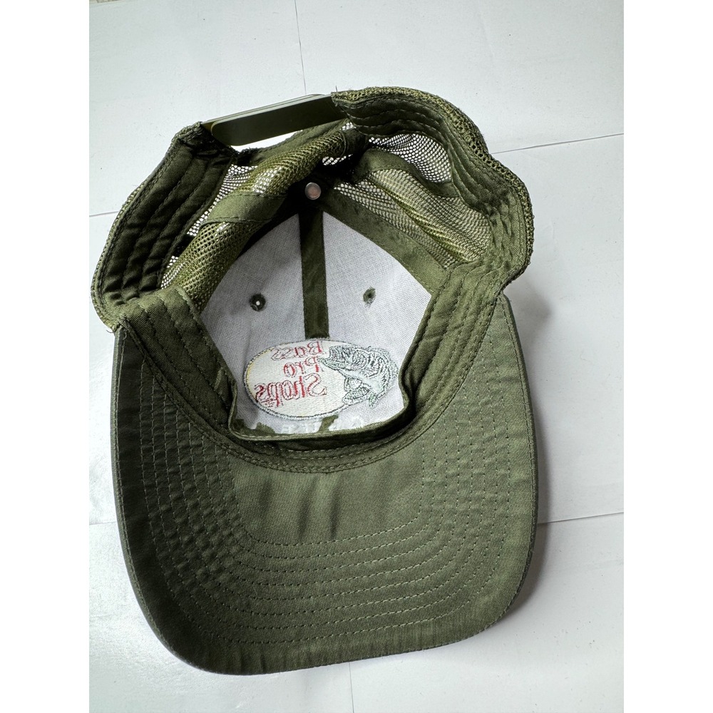Bass Pro Shops Club Trucker Hat Olive Green Mesh Snapback Fishing Cap Mens OSFM - Picture 3 of 4